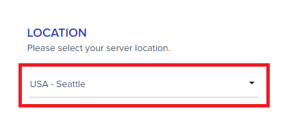 select server location