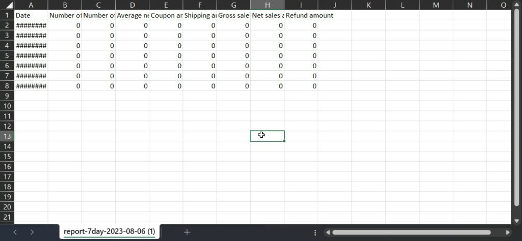 spreadsheet example