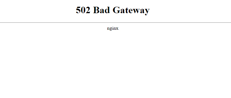 502 bad gateway nginx