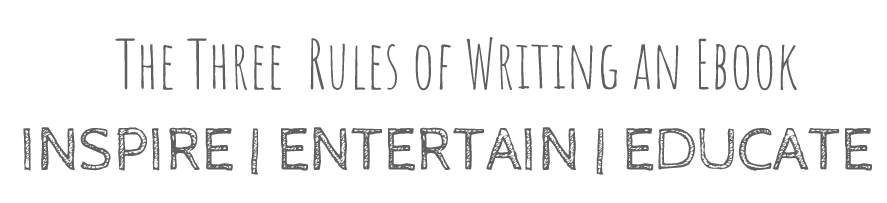 rules of writing an ebook