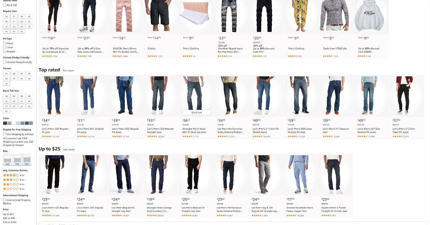 Amazon - Jeans variation