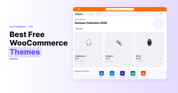 Top free WooCommerce themes ranked by speed and features