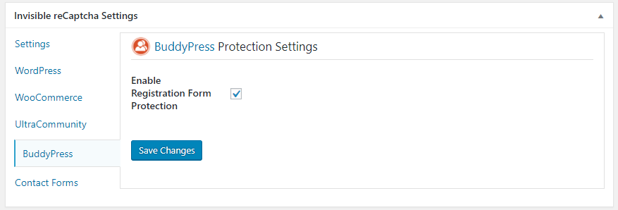 BuddyPress Protection Settings