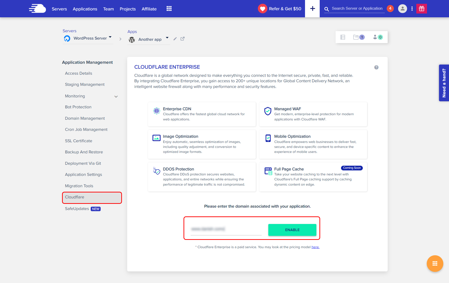 Cloudflare Option in Cloudways