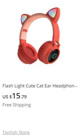 Cute Cat ear headphone Aliexpress