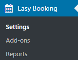 Easy Booking - Settings