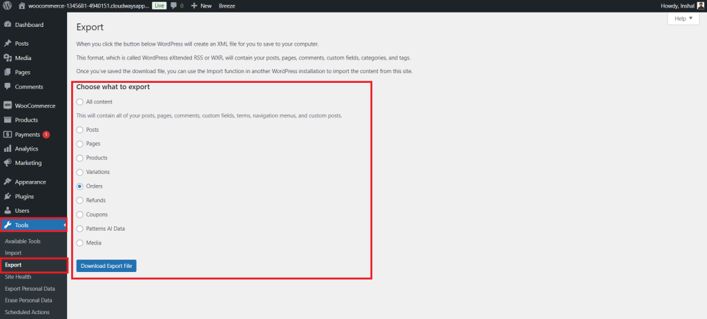 How to Export WooCommerce Orders in CSV or XML Format