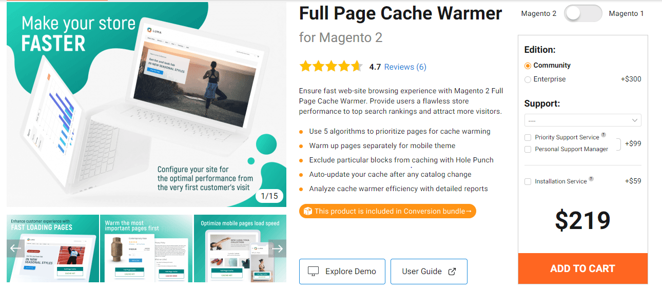 Full Page Cache Warmer by Amasty Magento Optimization