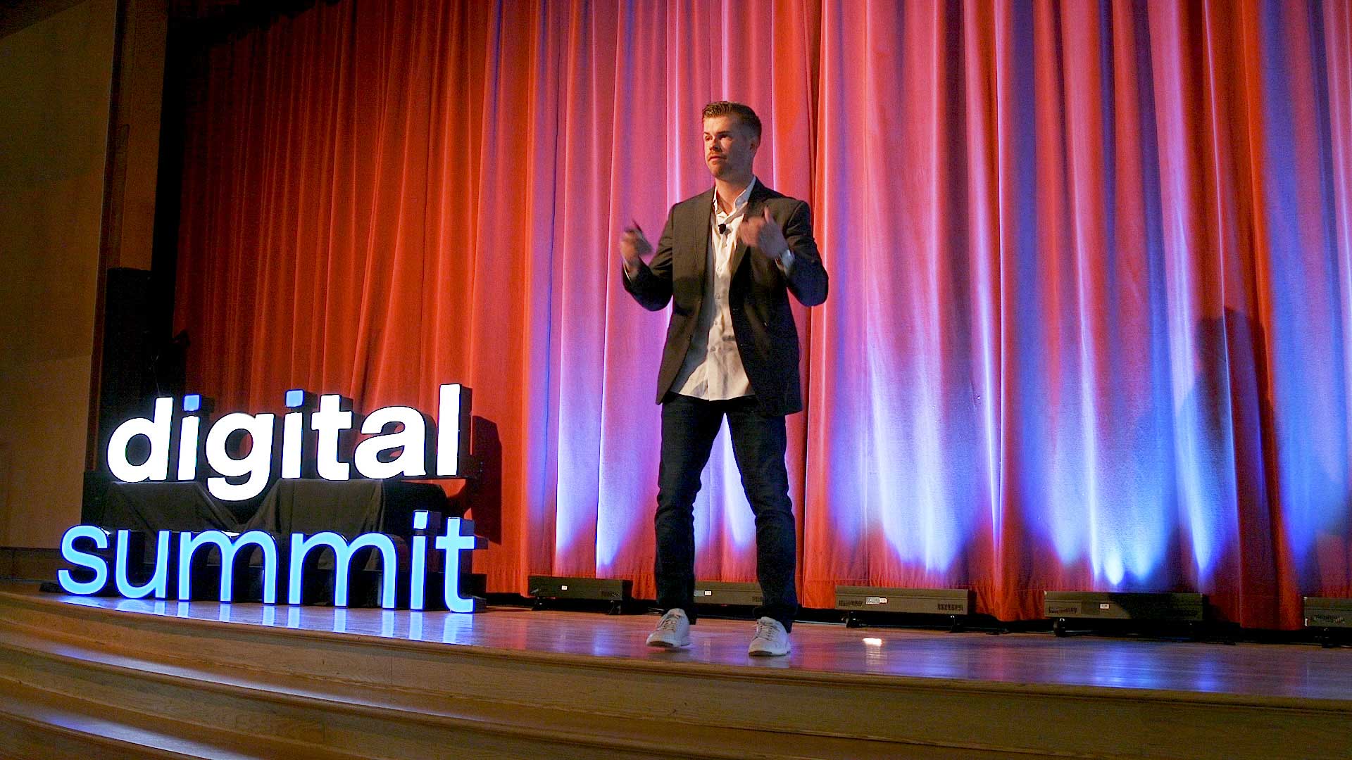 Garrett speaking at the DigitalSummit