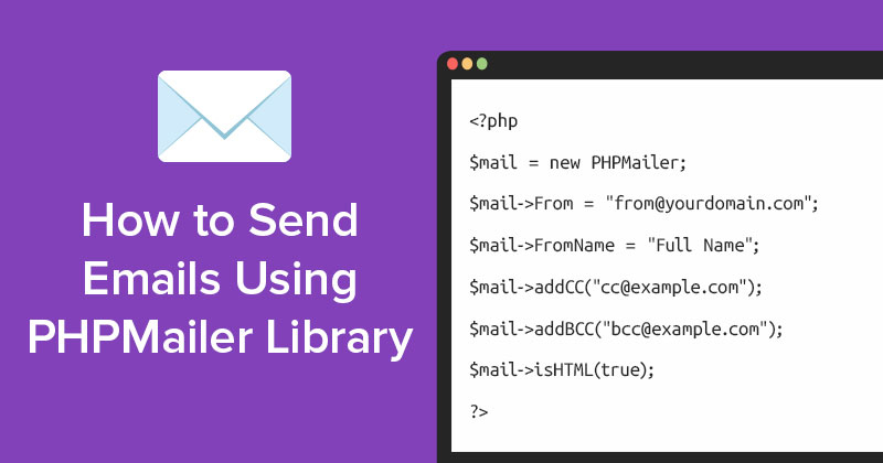 send emails using phpmailer library