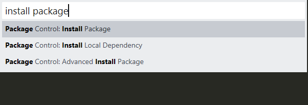 install package on sublime
