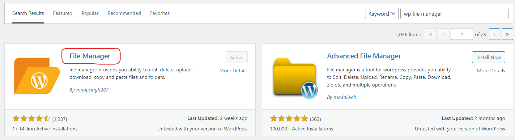 Install and Activate WP File Manager Plugin