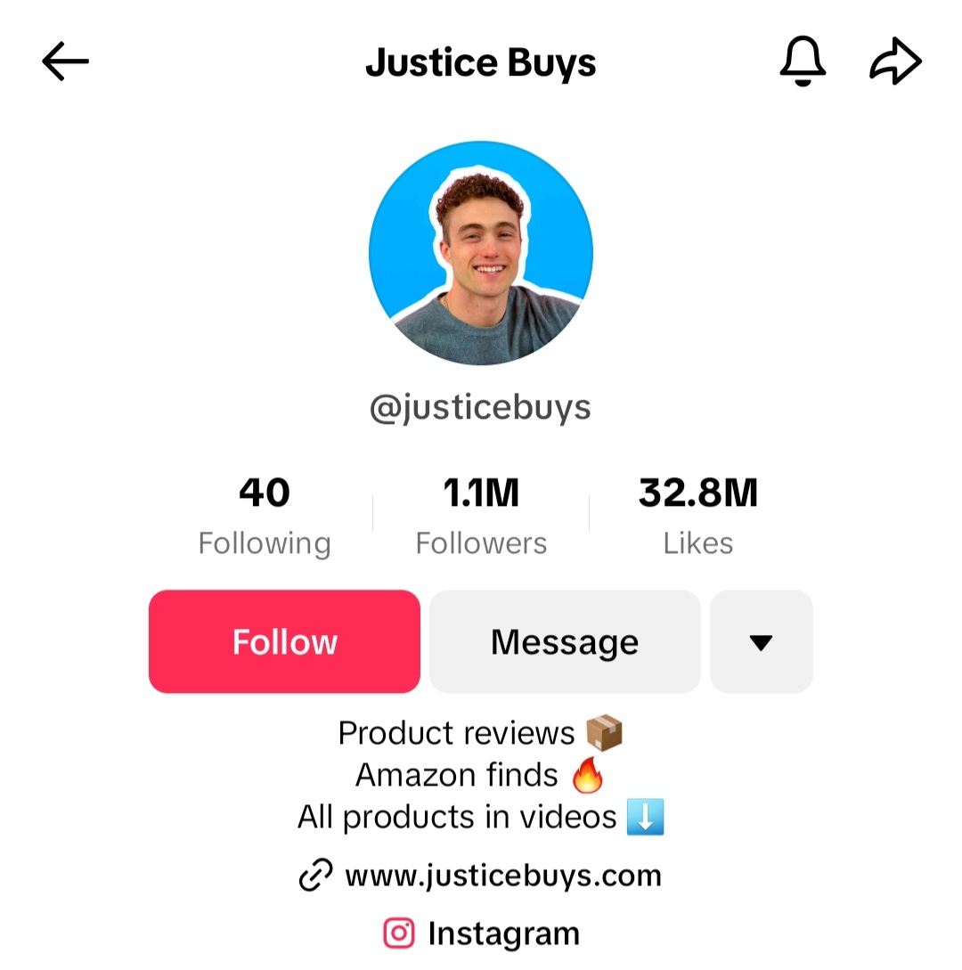 Justice Buys tiktok account