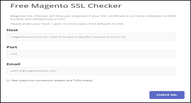 Magenticians SSL checker tool
