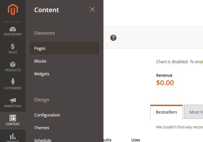 Magento 2 Content Page