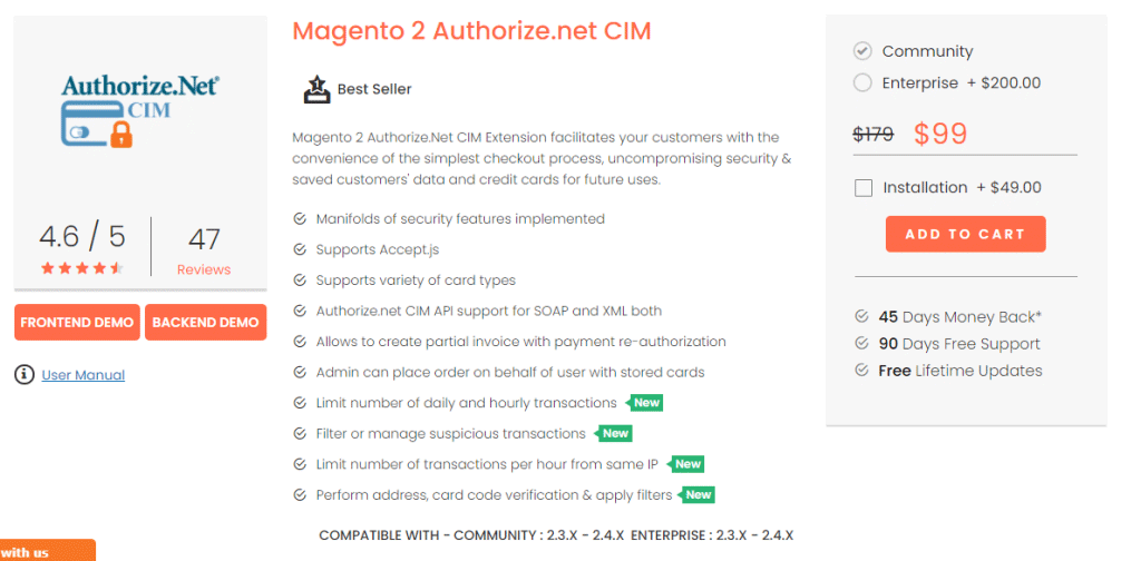 Magento Security by Authorize.net CIM