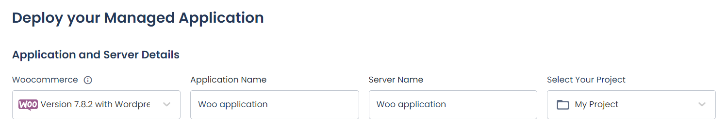 Name your managed app and managed server