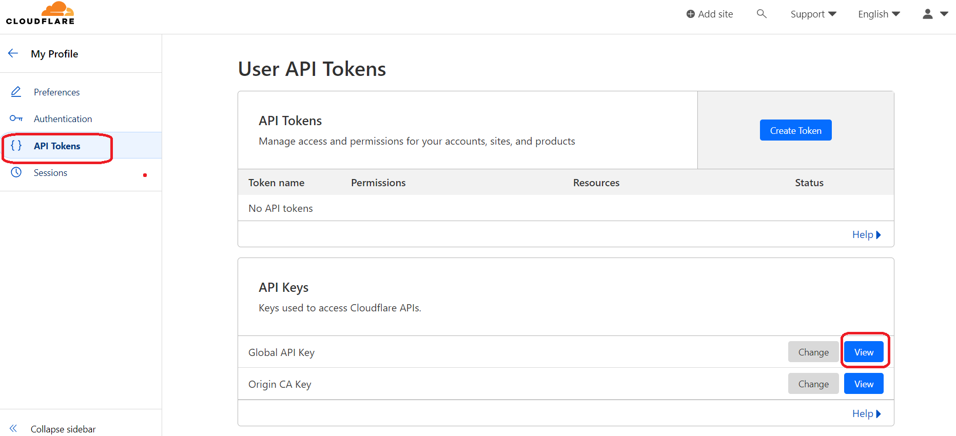 Navigate to the 'Global API Key' section and click 'View' to reveal your API key