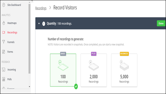 Record Visitors Ecommerce Tracking for Hotjar