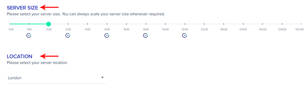 SERVER SIZE AND LOCATION