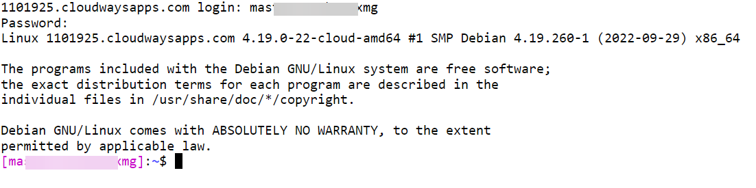 SSH Terminal Cloudways