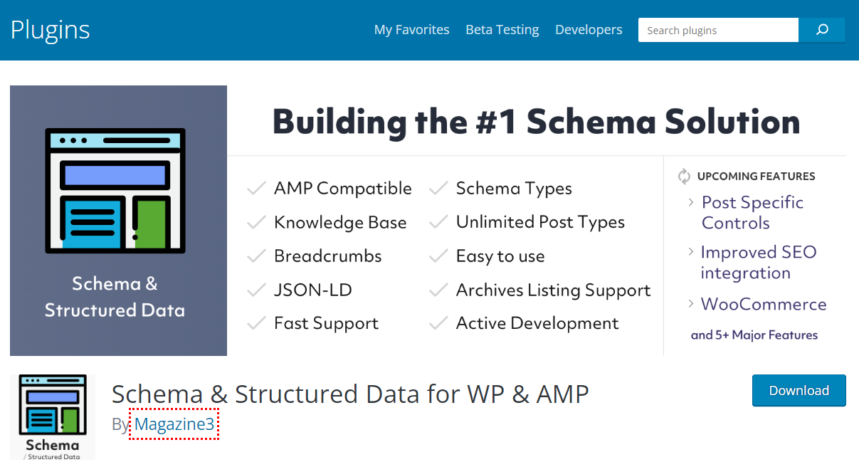 Schema & Structured Data for WP & AMP plugin wordpress