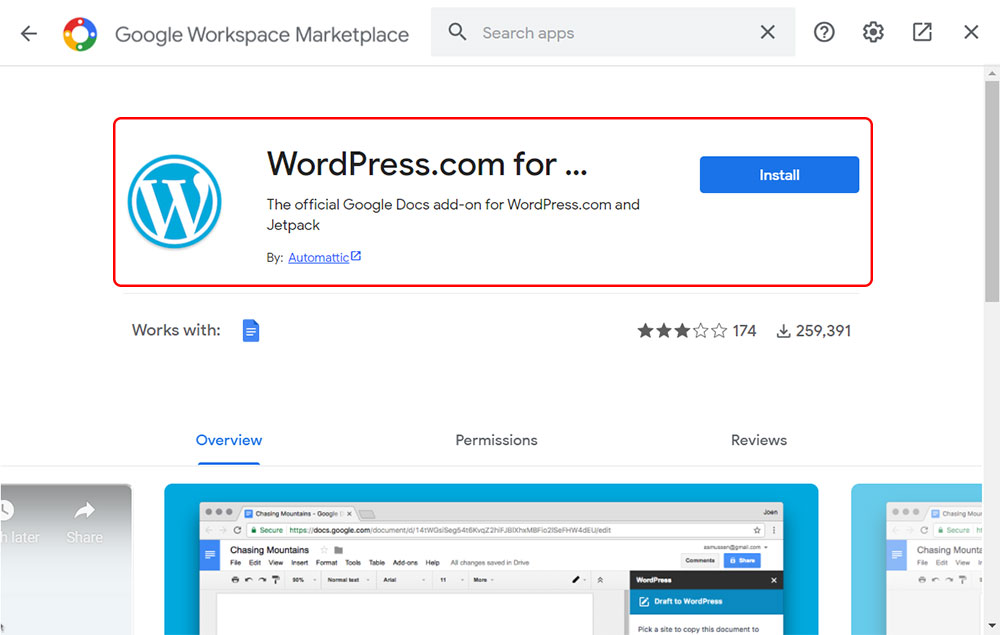 Search-WordPress-on-Google-Doc