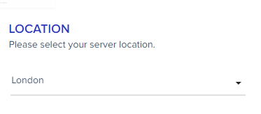 Select Server Location