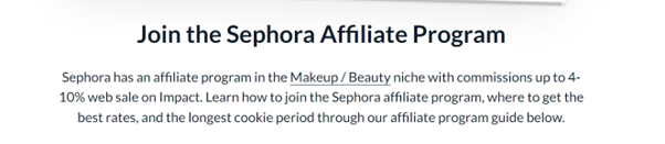 Sephora Affiliate Program