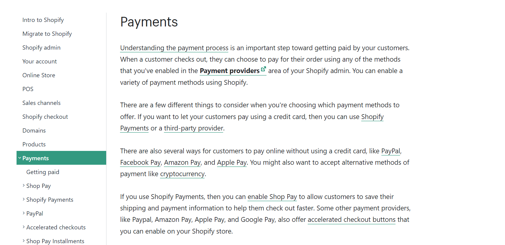 Shopify - Payment Options