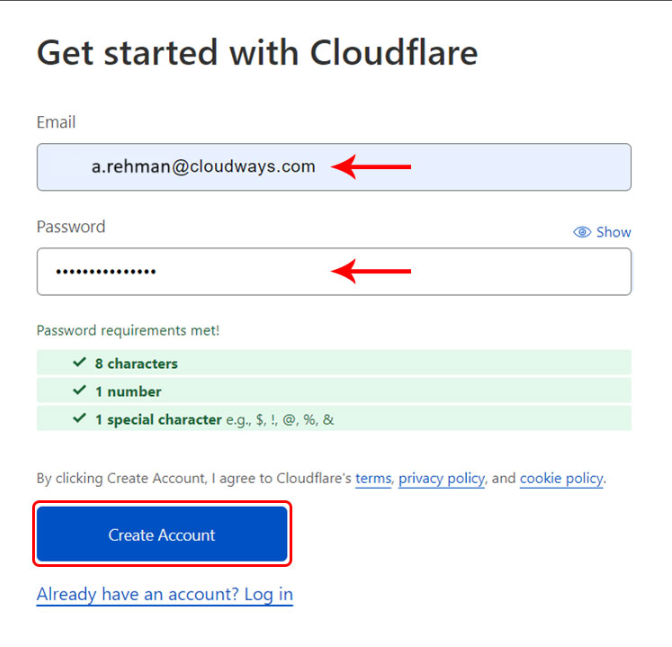Signing Up for Cloudflare