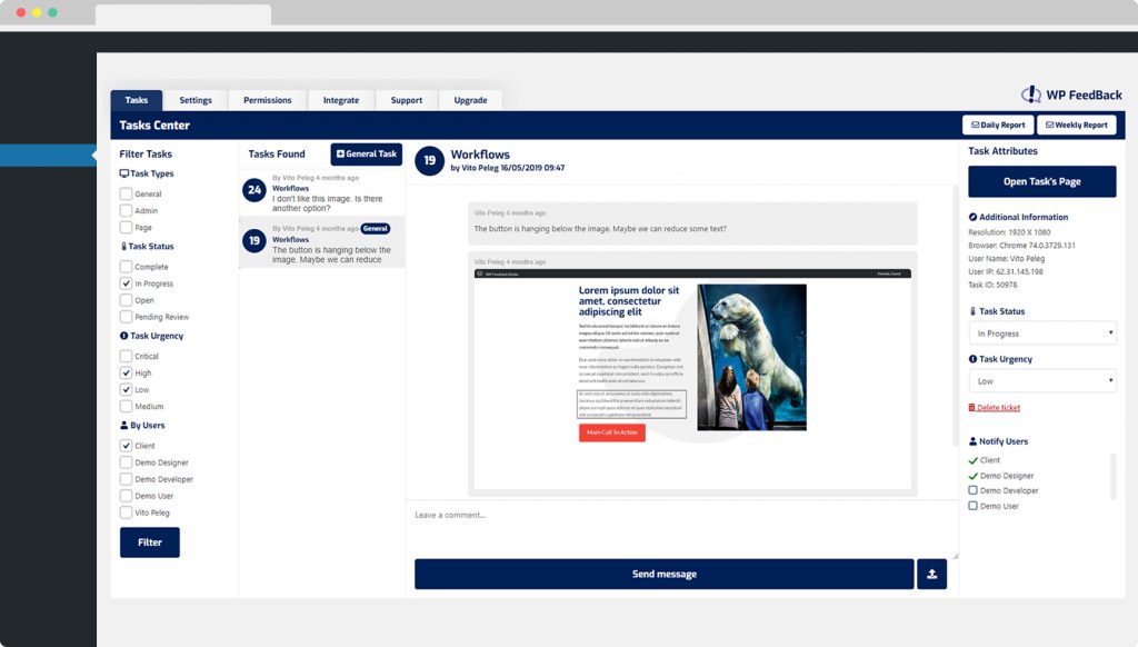 WP FeedBack Plugin: Streamline WordPress Client Feedback
