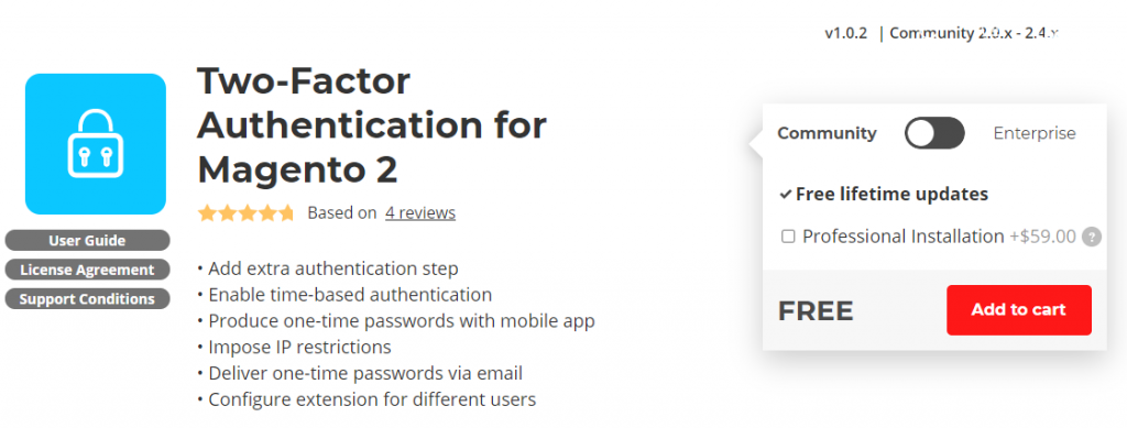 Two factor authenticator for Magento 2