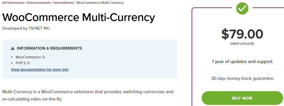 WooCommerce Multi currency