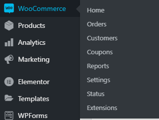 WooCommerce tab