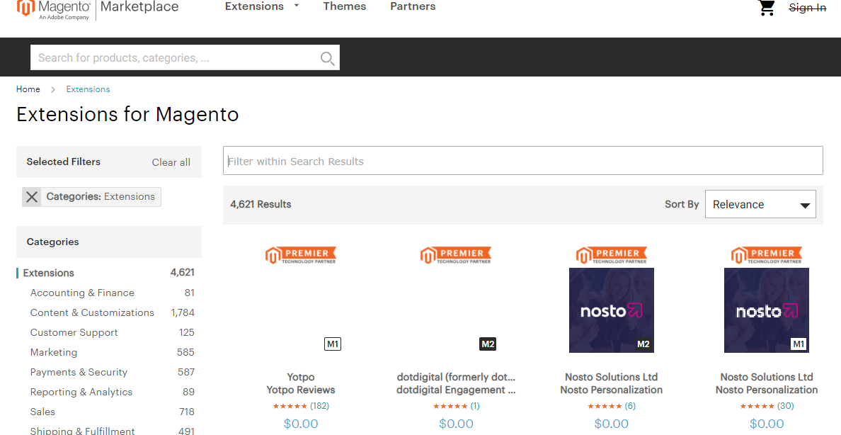 Extensions for Magento