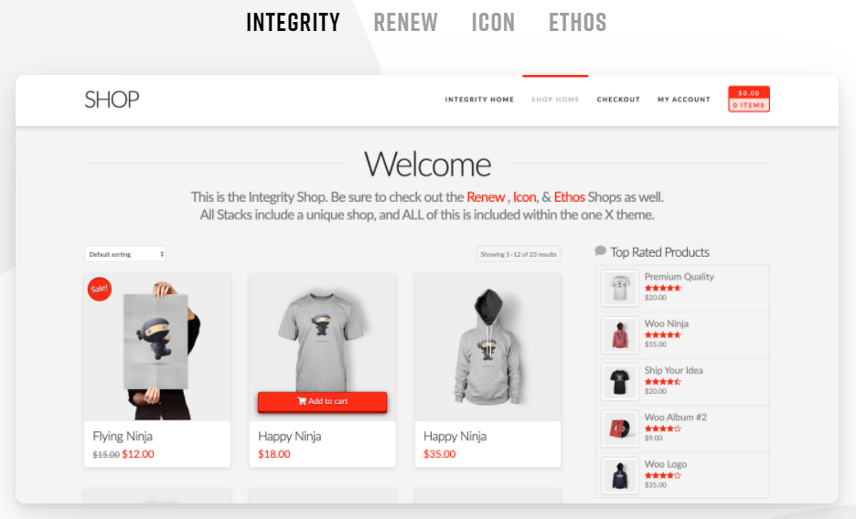 X Theme WooCommerce Integration Feature