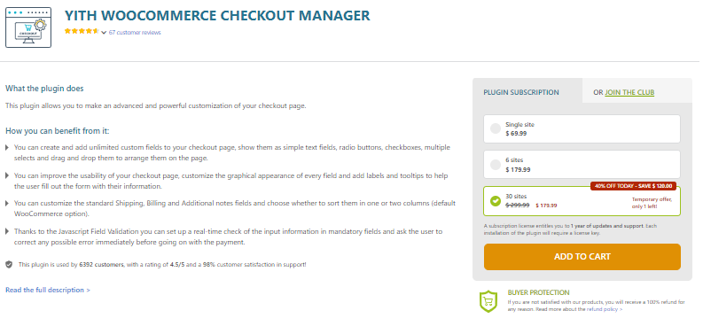 Yith WooCommerce Checkout Manager