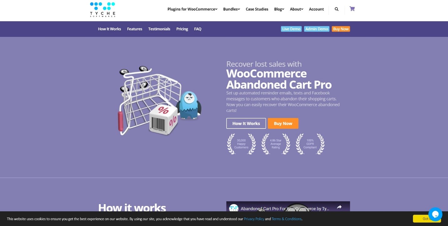 Screenshot of WooCommerce Abandoned Cart Pro