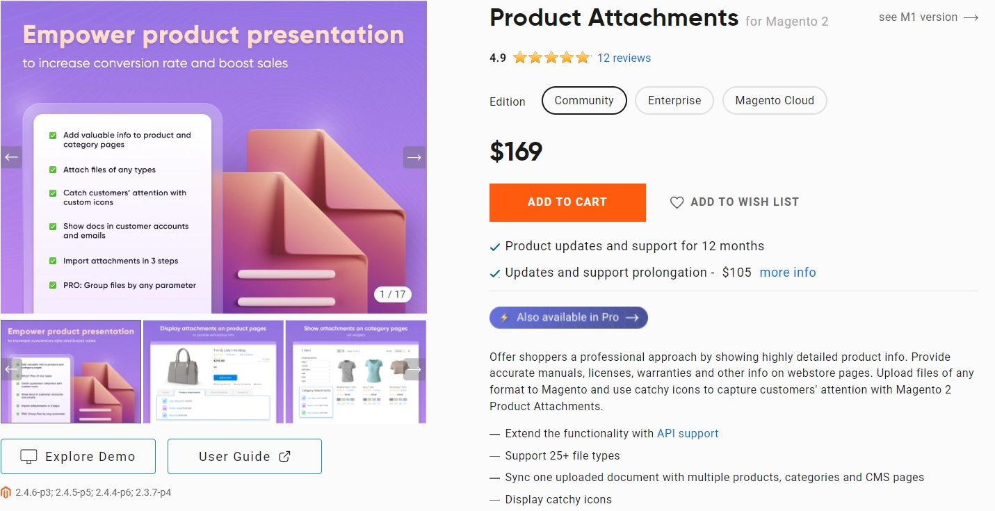 Product Attachments Magento By amasty