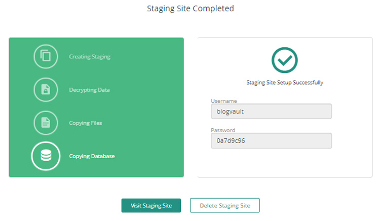 blogvault staging site