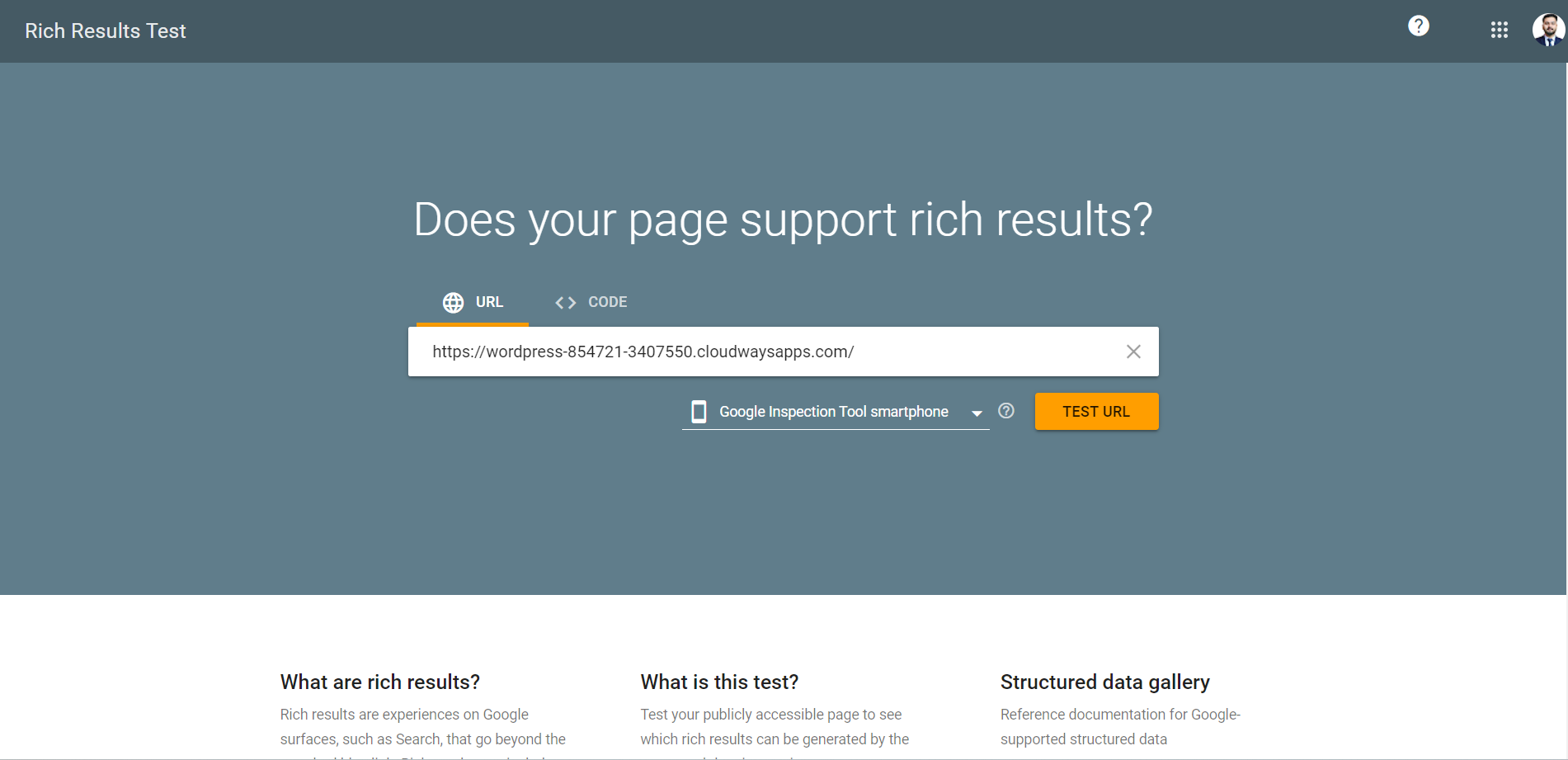 check the schema markup on your WordPress site using Google's Structured Data Testing tool