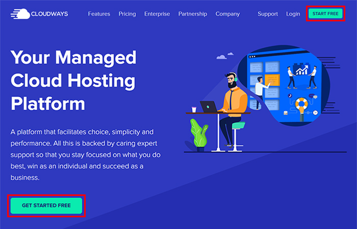 cloudways main page