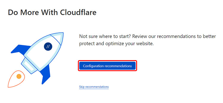configuration recommendation-cloudflare