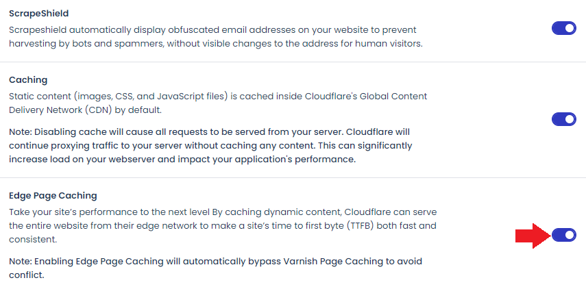 edge page caching in cloudways cloudflare enterprise addon