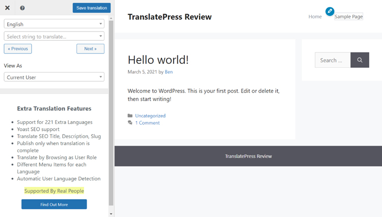 example of visual translation editor