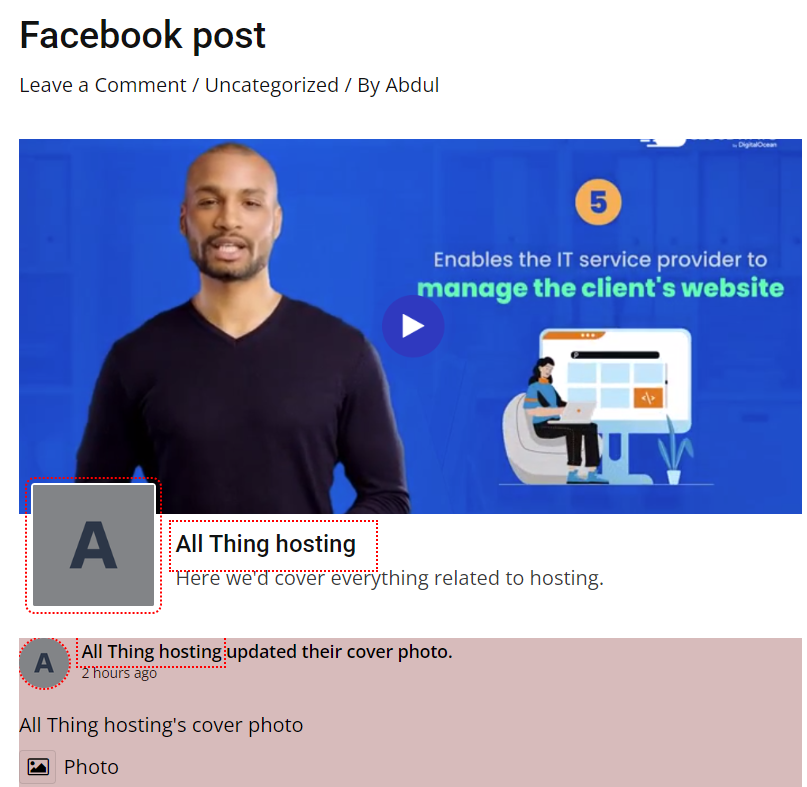 facebook feed wordpress preview after adding shortcode
