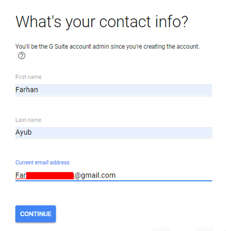 g suite contact info