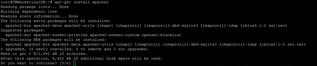 Installing Apache on Debian