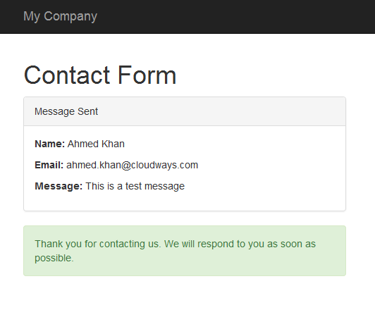Contact Form Message